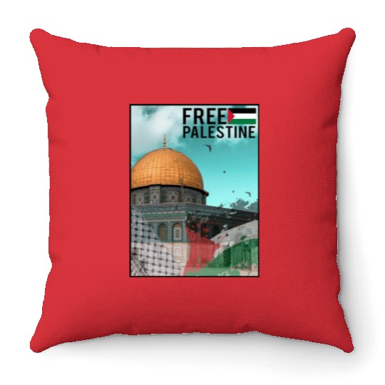 free palestine Throw Pillows