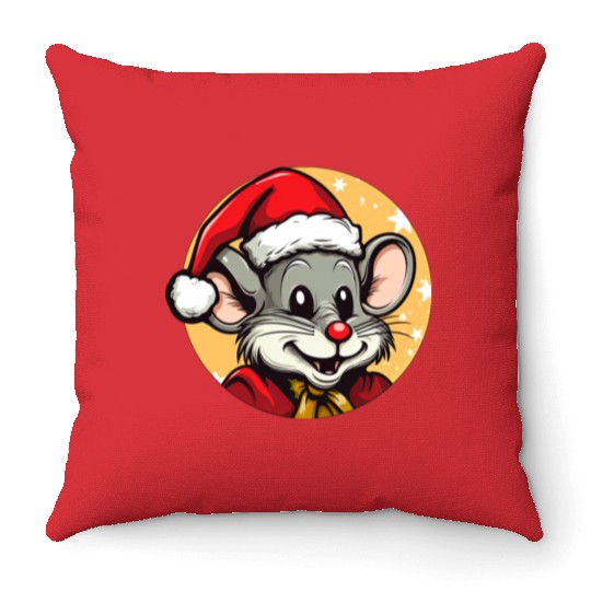 Mice Christmas Throw Pillows