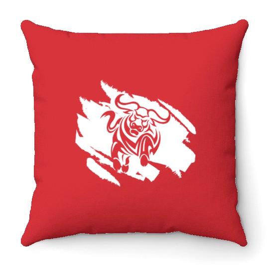 Bull Rodeo Riding Lover Love Strong Spain Bully Throw Pillows