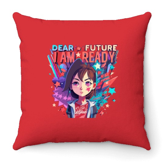 Nye Dear Future I Am Ready Cheers To A New Year Throw Pillows