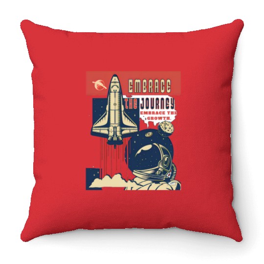 Embrace the journey, embrace the growth Throw Pillows
