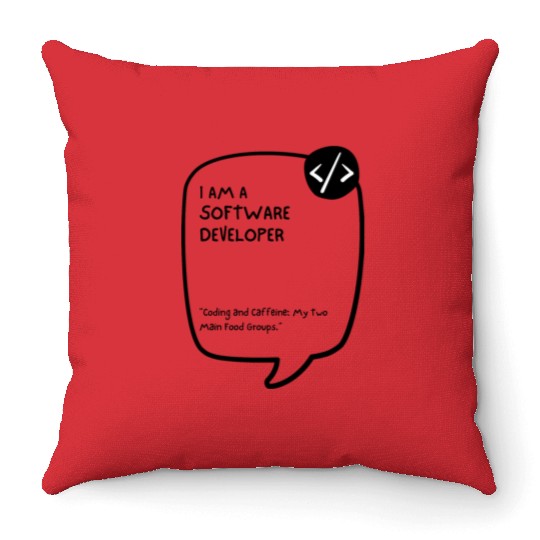 Proud Software Developer Throw Pillows - Embrace Expertise