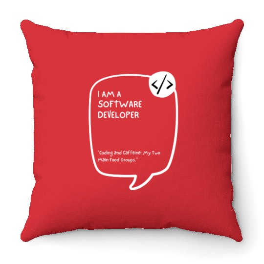 Proud Software Developer Throw Pillows - Embrace Expertise