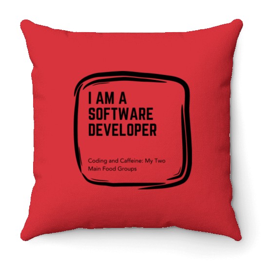 Proud Software Developer Throw Pillows - Embrace Expertise