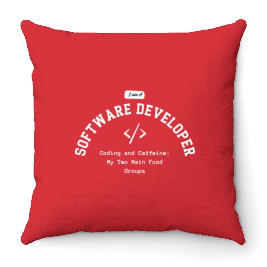 Proud Software Developer Throw Pillows - Embrace Expertise