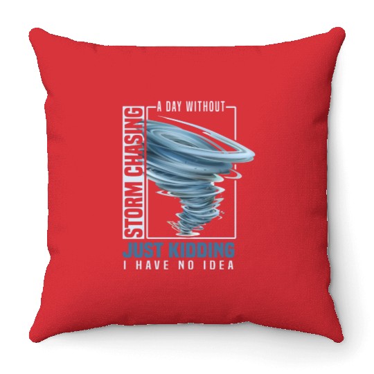 Storm chaser gift idea | Tornado meteorologists Throw Pillows