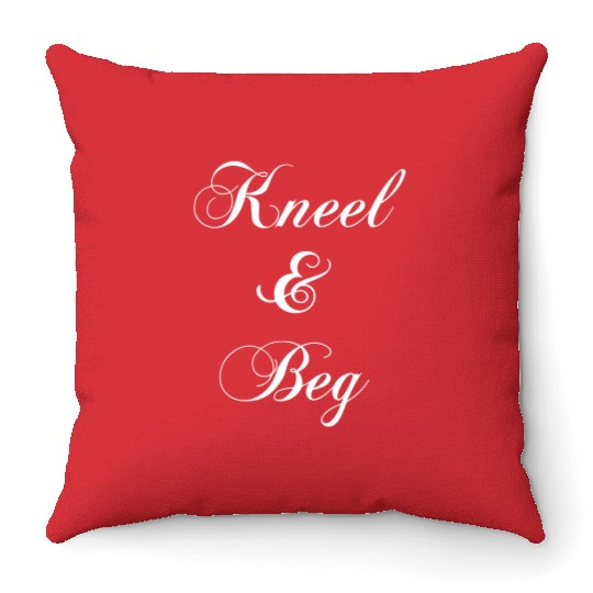 Kneel Beg Bdsm Dominatrix Kinky Domme Fuck Role Pl Throw Pillows
