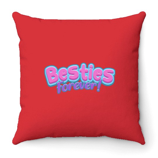 Besties Forever Throw Pillows