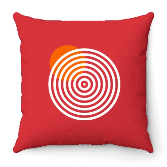 homelon orange dot invert Throw Pillows