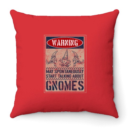 Gnome Fantasy Christmas Throw Pillows