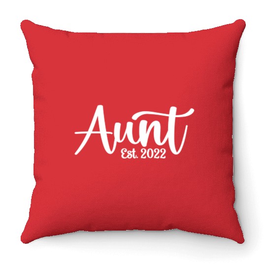 2022 Pregnancy Reveal Quote New Aunt 2022 Throw Pillows
