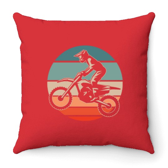 Dirt Bike Mx Motocross Supermoto Throw Pillows