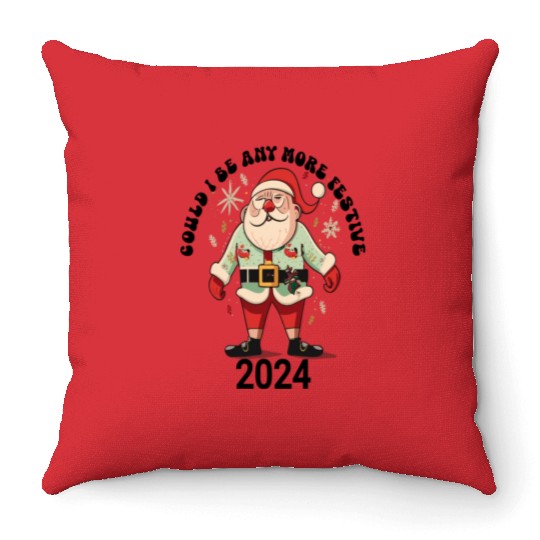 Festive Funnies: Embrace the Cheer with 'Could I B Throw Pillows