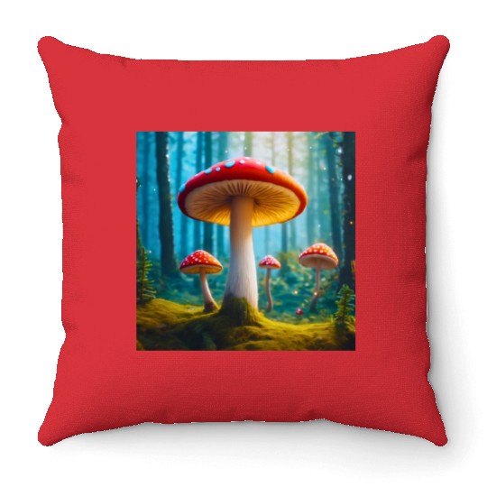 Mellow Mushroom Throw Pillows