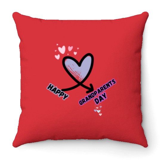 Happy Grandparents Day Throw Pillows
