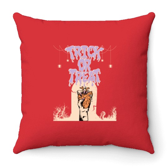 Halloween Trick Or Treat Throw Pillows