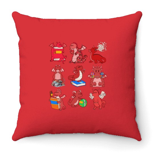 Books Throw Pillows, Dragon Book Breathing Papers Pages