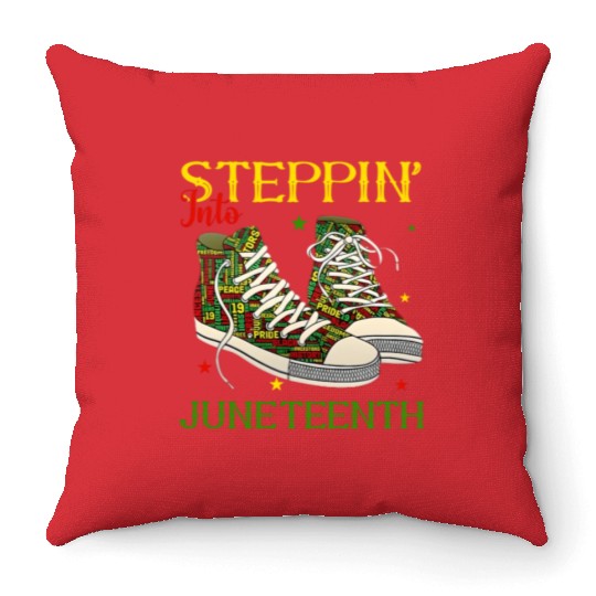 Step' Into Junenth Like My Ancestors Black Youth S Throw Pillows