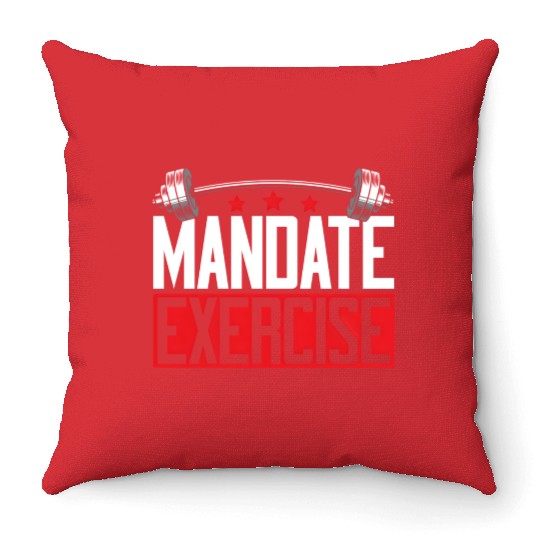 Gym Teacher Physical Education Gymtics Fitness Exe Throw Pillows