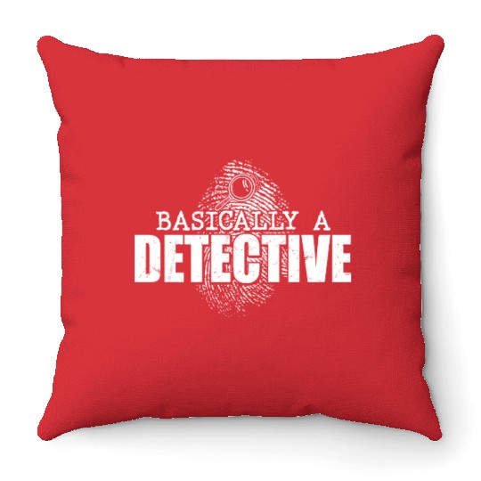 Basically A Detective True Crime Murder Show Throw Pillows
