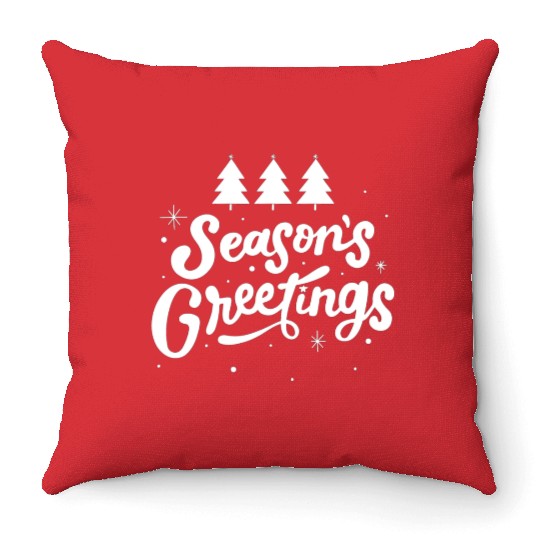 Seasons Greetings Throw Pillows
