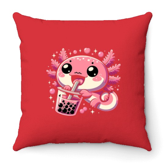 Kawaii Bubble Tea Boba Lover Cute Asian Culture Throw Pillows