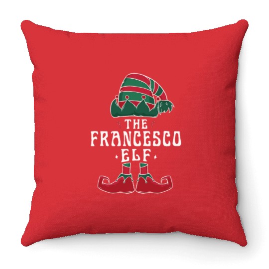 Francesco Elf Family Matching Group Christmas Mom Throw Pillows