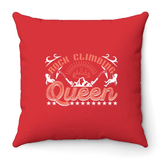 Rock Climbing Queen Throw Pillows