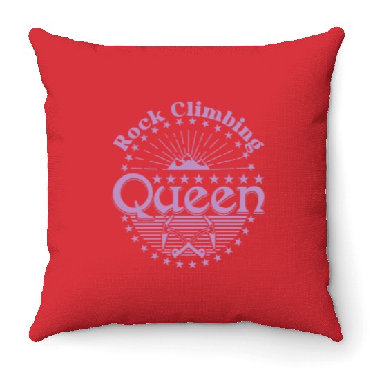 Rock Climbing Queen Throw Pillows