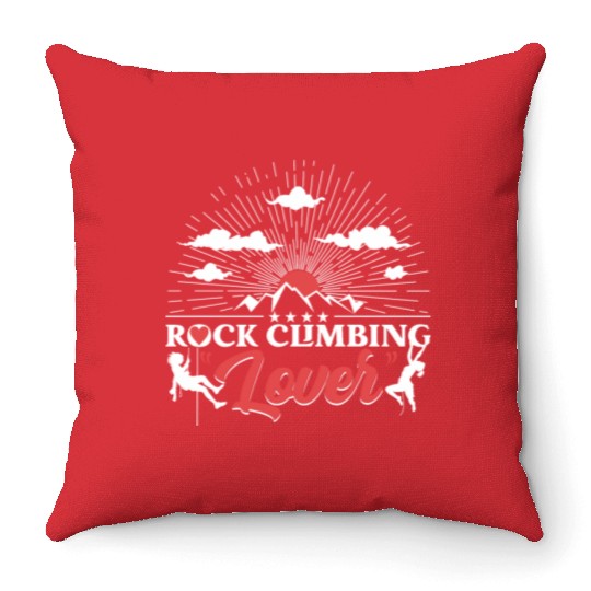 Rock Climbing Lover Throw Pillows