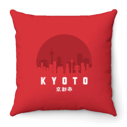 Kyoto Typography Throw Pillows - Urban Statement