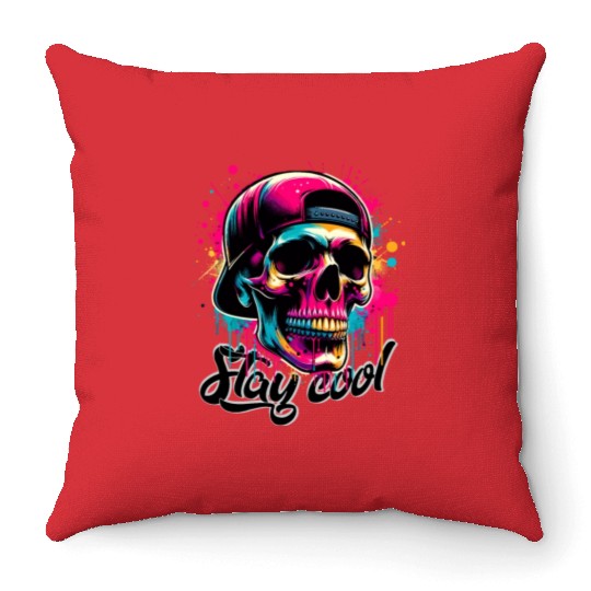 Totenkopf Stay cool Throw Pillows
