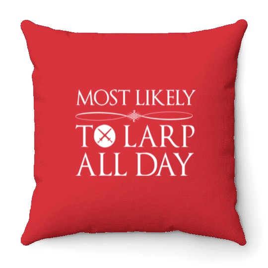 LARP RPG Nerd Larping Geek Throw Pillows