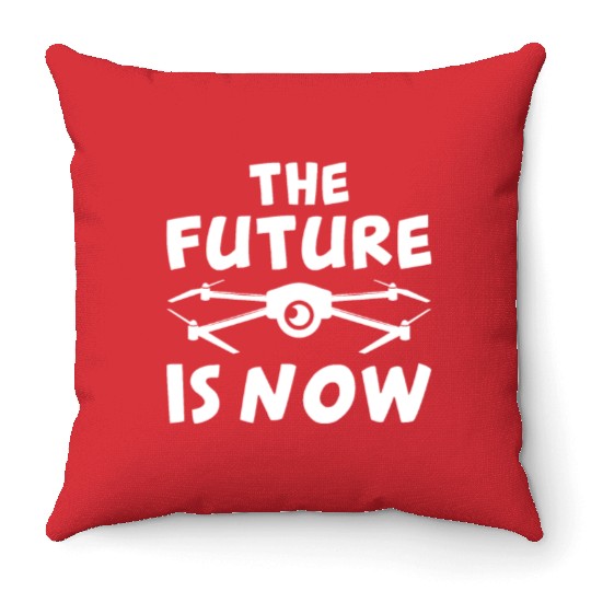 The Future Is Now Throw Pillows