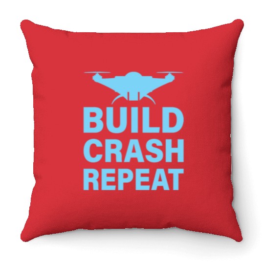 Build Crash Repeat Throw Pillows