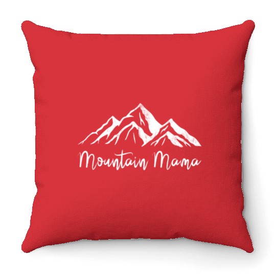 Mothers day mountain mama Throw Pillows