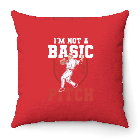 Funny Baseball Pitcher Throw Pillows