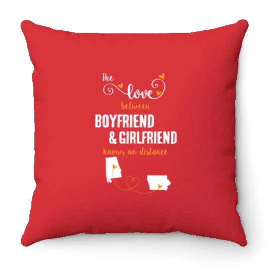 Love Between BF And GF Albm To Iowa Gift Throw Pillows