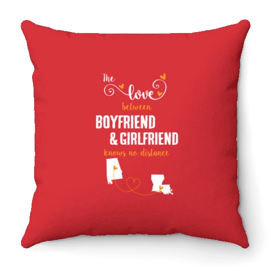 Love Between BF And GF Albm To Louisiana Gift Throw Pillows