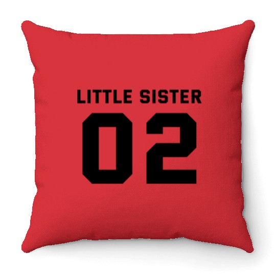 LITTLE SISTER 02 Throw Pillows
