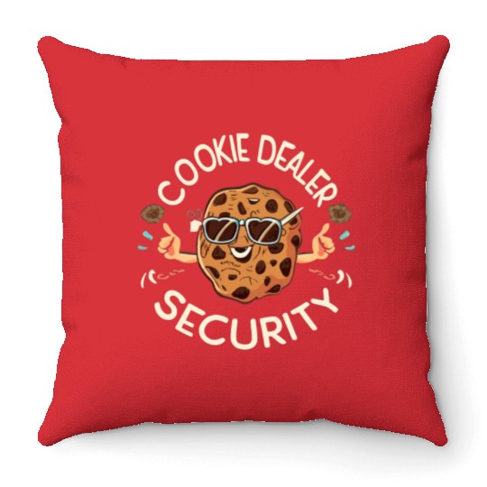 Cookie Dealer Security Throw Pillows