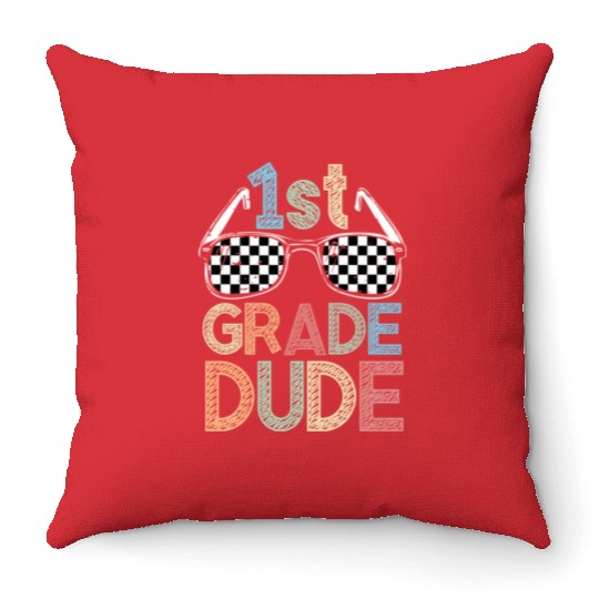 Kindergarten Teacher Funny Student 1st Graduation Throw Pillows