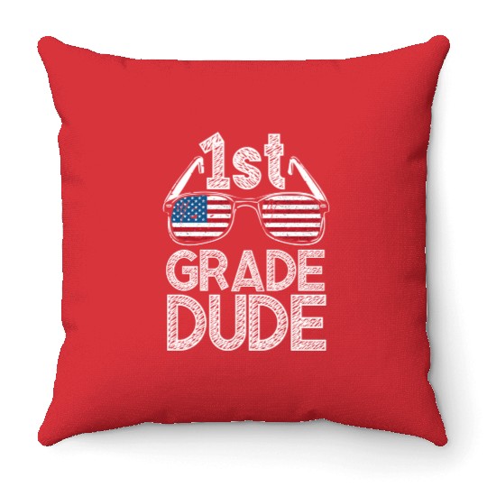 Kindergarten Teacher Funny Student 1st Graduation Throw Pillows