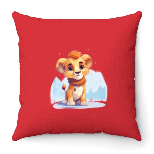 Baby Simba- The lion king Throw Pillows
