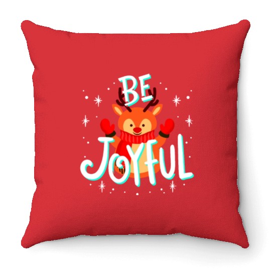Be Joyful Christmas. Throw Pillows