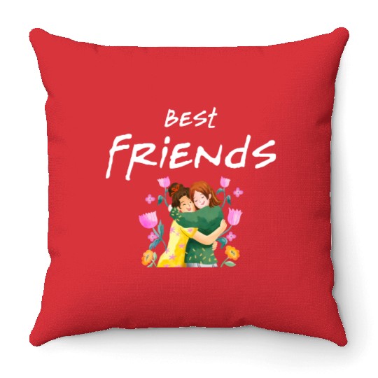 FEMALE BEST FRIENDS Throw Pillows