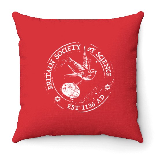 Holy Grail - Britain Society of Science Throw Pillows