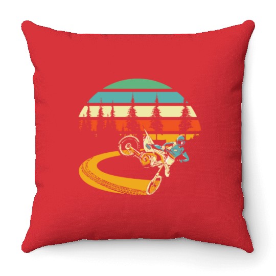 Dirt Bike Mx Motocross Supermoto Throw Pillows