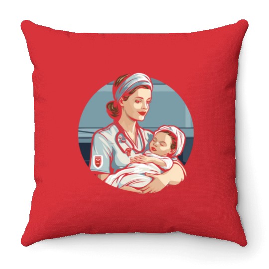 Registered Nurse Medical Medicine Neonatal Nurse Throw Pillows