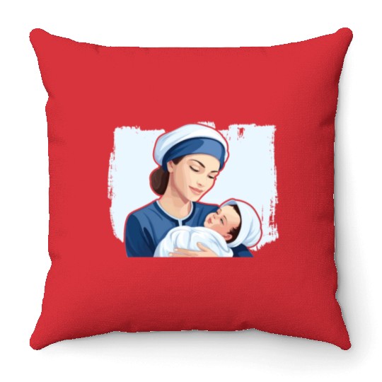 Registered Nurse Medical Medicine Neonatal Nurse Throw Pillows